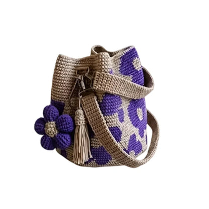 Časovno omejen 50 % popust 🧶 Ročno izdelana kvačkana torba z motivom sončnic, vsestranska poletna boemska torba za počitnice 🌻