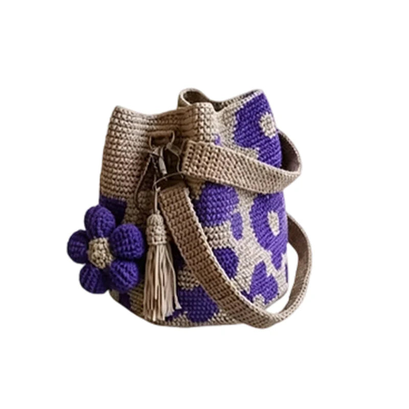 Časovno omejen 50 % popust 🧶 Ročno izdelana kvačkana torba z motivom sončnic, vsestranska poletna boemska torba za počitnice 🌻