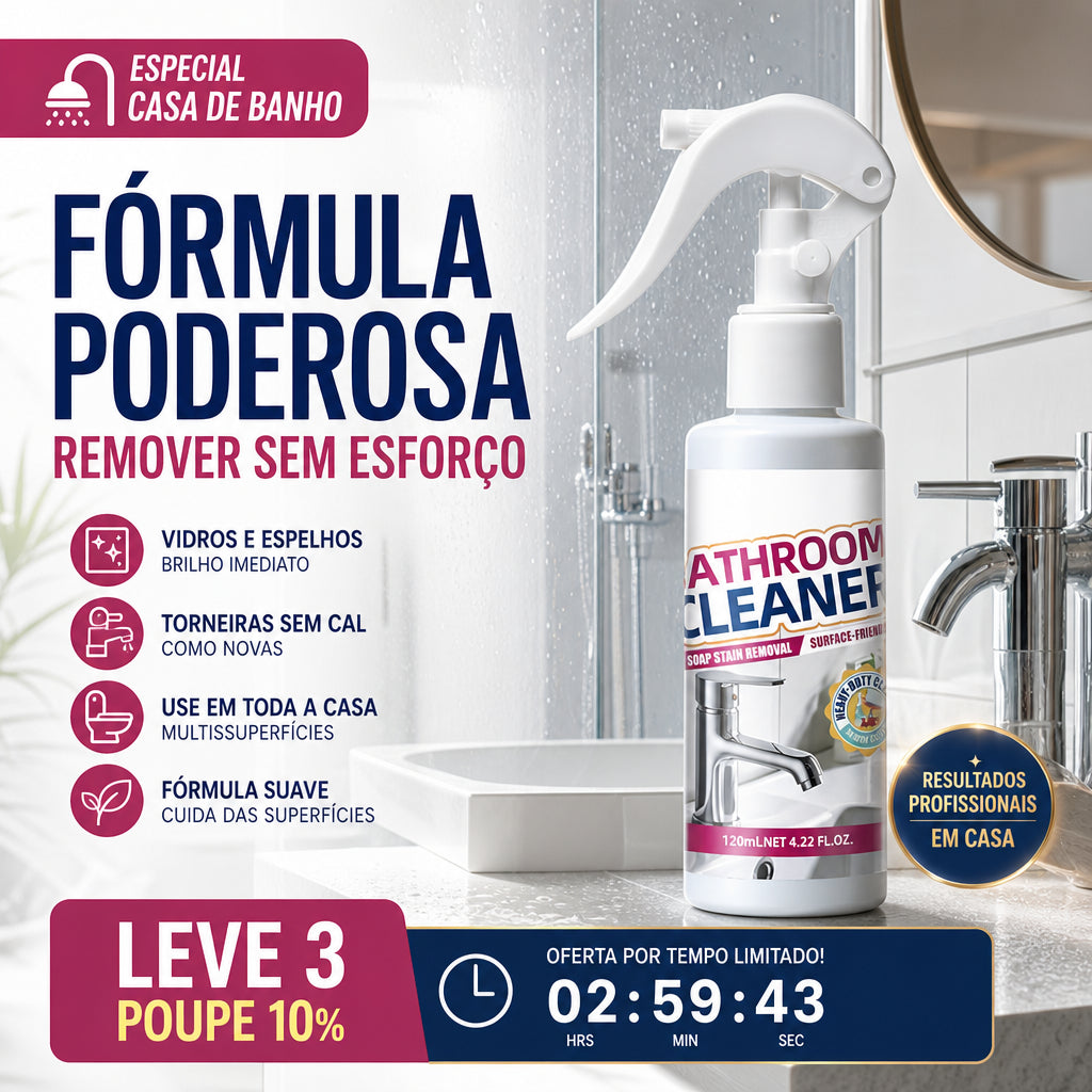 🚿Odvápňovací sprej do kúpeľne｜Nevyžaduje drhnutie, odstraňuje škvrny od vody a mydlové usadeniny bez poškodenia kovania✨