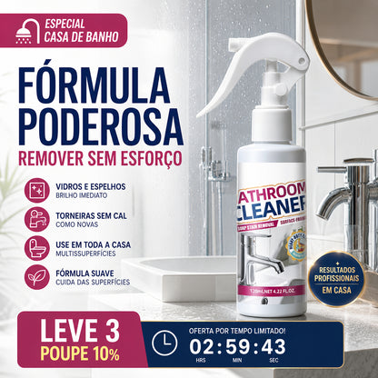 🚿Odvápňovací sprej do kúpeľne｜Nevyžaduje drhnutie, odstraňuje škvrny od vody a mydlové usadeniny bez poškodenia kovania✨