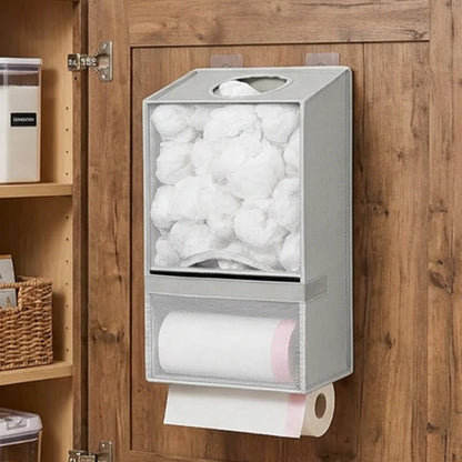 🛍Nástenné úložné vrecko z plastu 2 v 1 | Samostatné úložné vrecko na nákupy a odpadky, veľká kapacita, bez nutnosti vŕtania✨