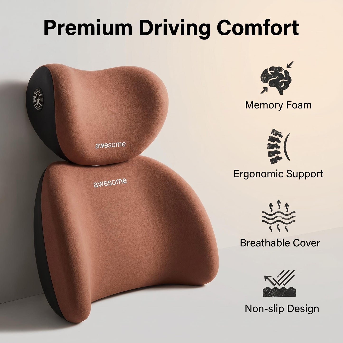 🚗💆Ergonomická opora krku a bedrovej chrbtice z pamäťovej peny | Zmierňuje bolesť z dlhého sedenia alebo jazdy, skvelý dvojúčelový produkt na použitie v aute aj v kancelárii | Špeciálna ponuka s maximálnou hodnotou!