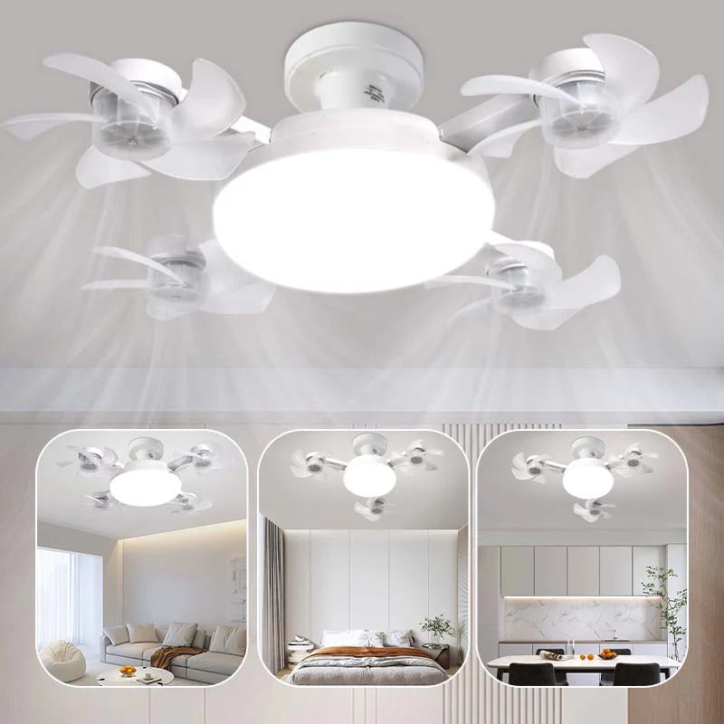 🪞Neviditeľné skladacie stropné svietidlo s ventilátorom｜Kombinácia svetla a ventilátora vyzerá skvele aj na nízkych stropoch✨