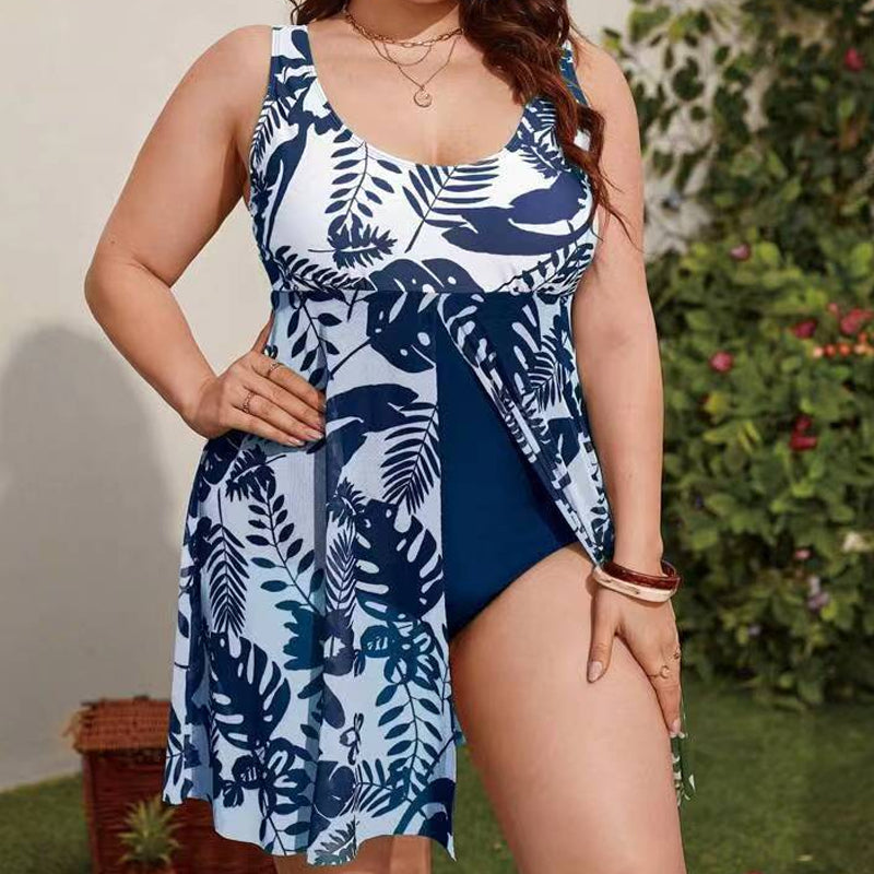 🌼50% zľava💧 Jednodielne plavky s kvetinovou potlačou, plus size, lichotivé a zoštíhľujúce, ideálne na dovolenku.