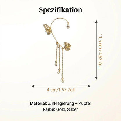 Náušnice Butterfly Tassel Ear Cuffs: sofistikované a elegantné