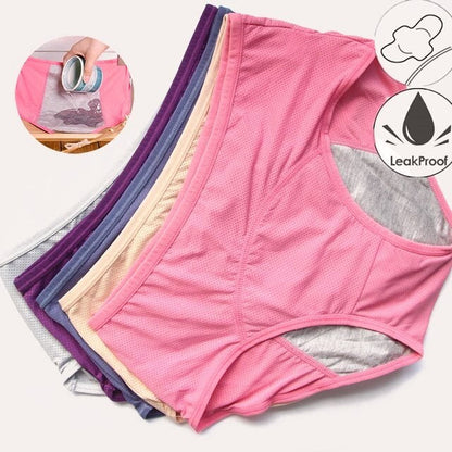 Časovno omejen 50 % popust💧 Troslojne menstrualne hlačke z visokim pasom, ki zadržujejo vlago, neprepustno spodnje perilo za močan tok, menstruacijo in po porodu🩸
