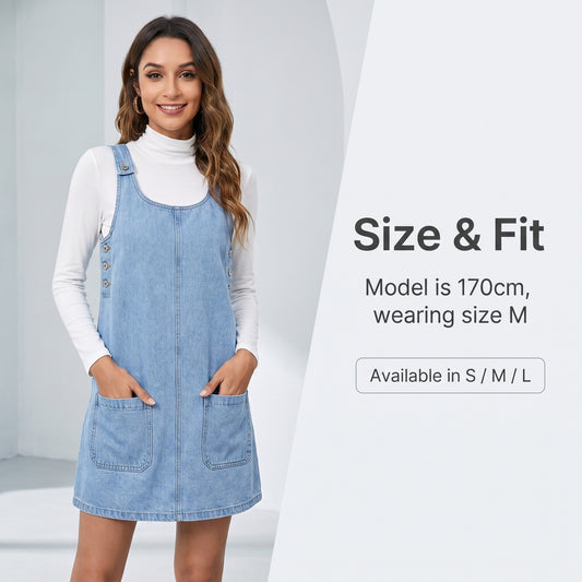 👖Časovno omejen popust💙 Retro jeans kombinezon - ohlapen kroj, oprijet, popoln za potovanja in fotografiranje