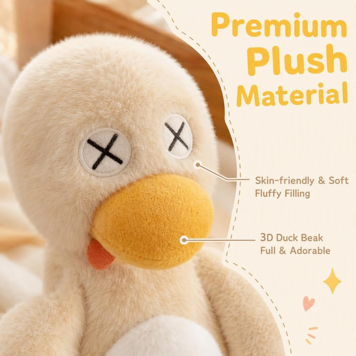 Plišasta račka z magnetnimi deli | PLUSH