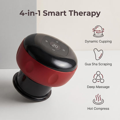 🧘 Elektrický prístroj na baňkovanie a gua sha ｜ 12-úrovňový prístroj na celotelovú terapiu horúcimi kompresmi s konštantnou teplotou🔄