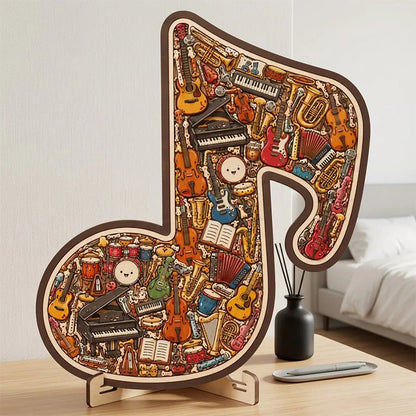 🎸 Vychutnajte si kreatívnu hudobnú výzvu – Puzzle v tvare dreveného hudobného nástroja – Platba pri prevzatí 🧩