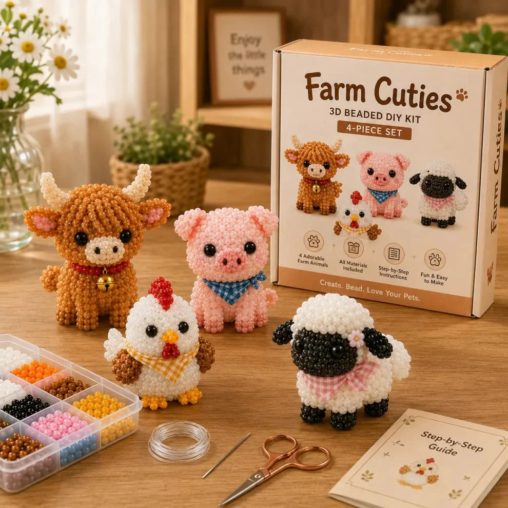 🧵🐾 Sada na výrobu 3D zvieratiek z korálikov | 🧘 Ručné práce na uvoľnenie tela i duše, skvelá voľba pre spoločnú zábavu rodičov a detí