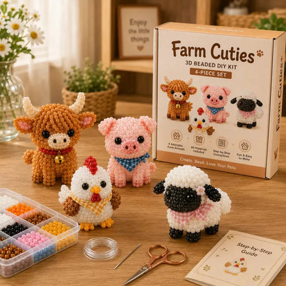 🧵🐾 Sada na výrobu 3D zvieratiek z korálikov | 🧘 Ručné práce na uvoľnenie tela i duše, skvelá voľba pre spoločnú zábavu rodičov a detí