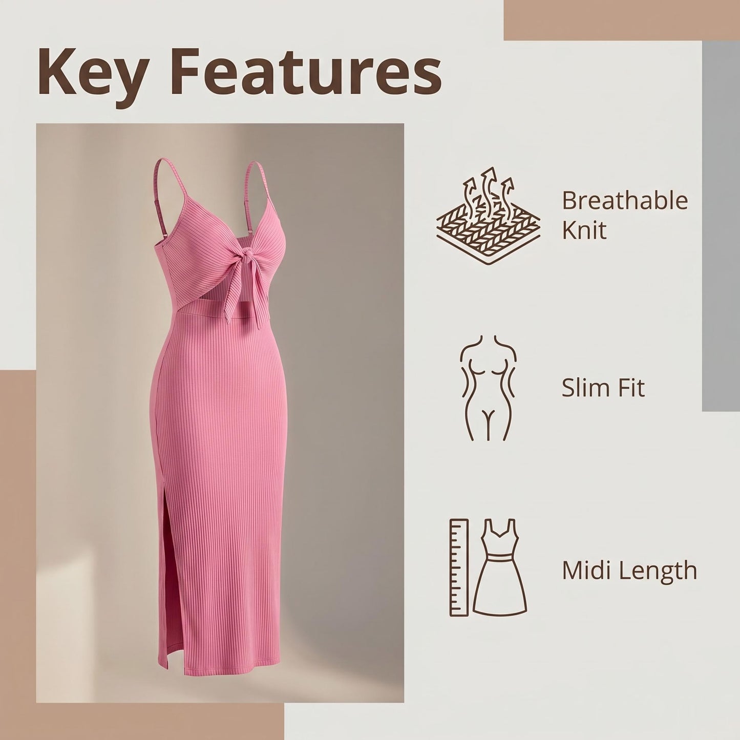 👗Časovo obmedzená zľava✨Jednoduchá jednofarebná elegantná midi sukňa, lichotivý pás a boky, všestranný štýl