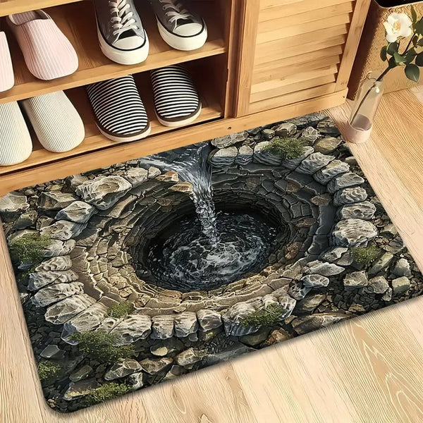 3D stereoskopická podlahová rohož z krištáľového zamatu