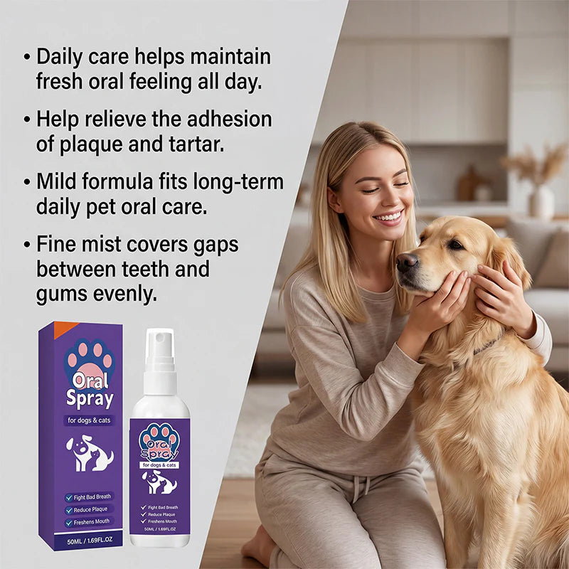 ✨Refreshing breath spray for cats and dogs｜Eliminates odors and promotes oral hygiene🐶🐱