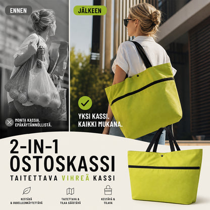 🛒Časno omejen 50 % popust⚙️ Zložljiva nakupovalna torba na kolesih 2 v 1, vsestransko nakupovalno orodje, ki ga lahko nosite ročno ali vlečete s seboj.