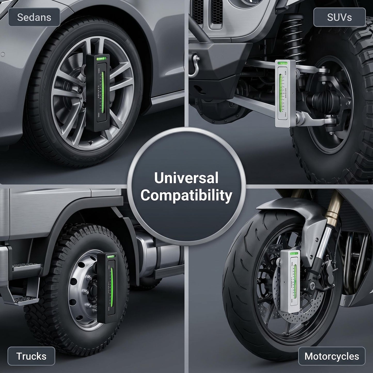 🛠Magnetický merač uhla odklonu kolies -5°~+5° Vysoko presný merač odklonu kolies pre domácich majstrov🚗💨