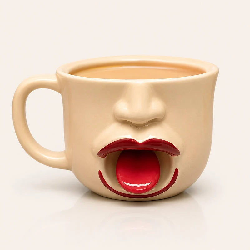 Igriva 3D keramična skodelica z obrazom za tople in hladne pijače | MUG