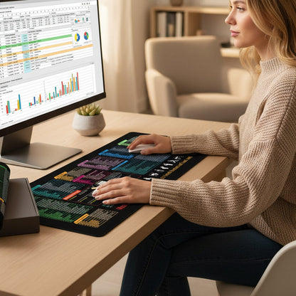 🔥 Protišmyková podložka pod myš s klávesovými skratkami 🧠💻