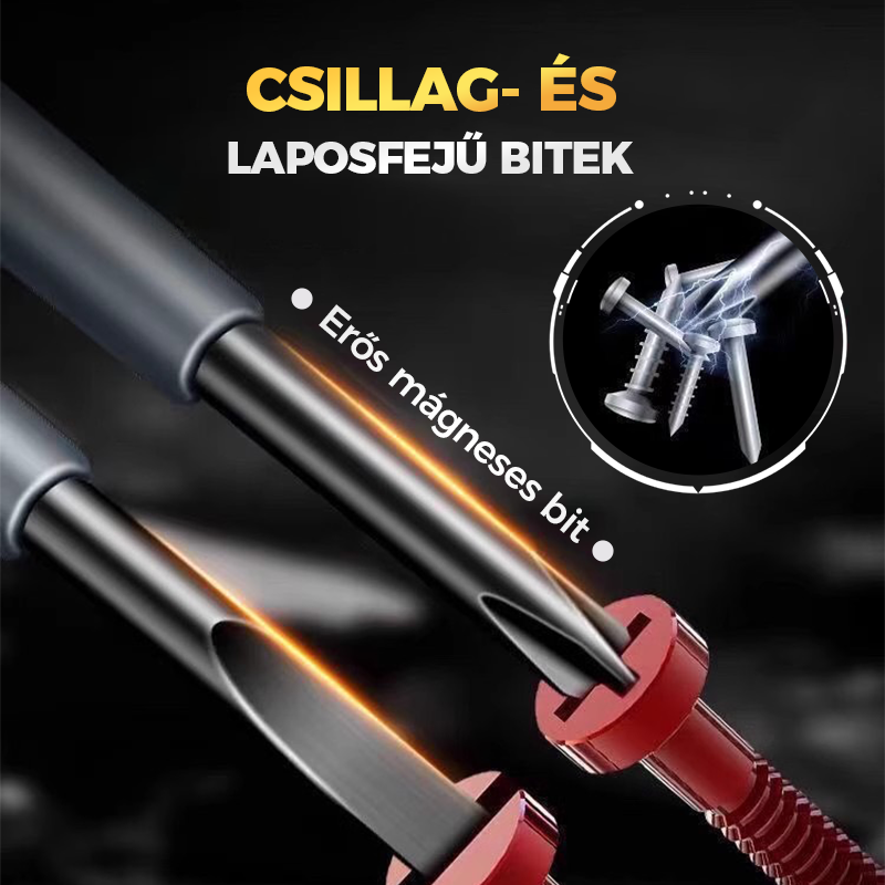 2 v 1 výkonný magnetický skrutkovač s vysokým krútiacim momentom a elektrickým senzorom