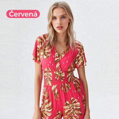 🌸 Ležérny overal s potlačou a vreckami