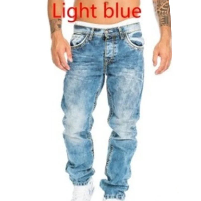 👖Pánska móda: kreatívne, pružné džínsy