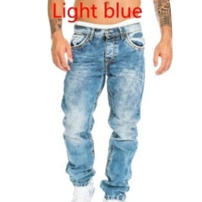 👖Pánska móda: kreatívne, pružné džínsy
