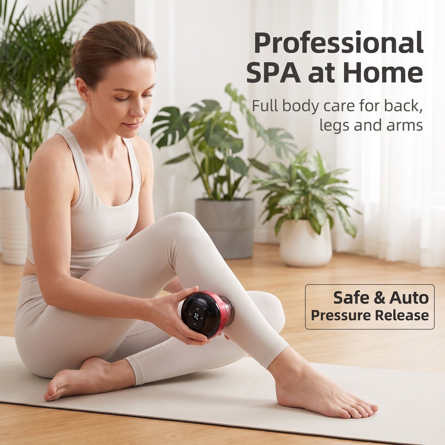 🧘 Elektrický prístroj na baňkovanie a gua sha ｜ 12-úrovňový prístroj na celotelovú terapiu horúcimi kompresmi s konštantnou teplotou🔄