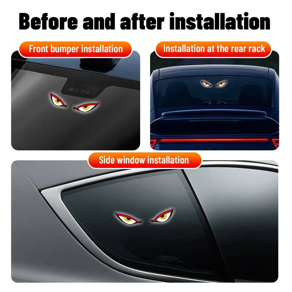 🔥Posledný deň – zľava 49 % – 🚗Solárna LED lampa do auta Demon Eye