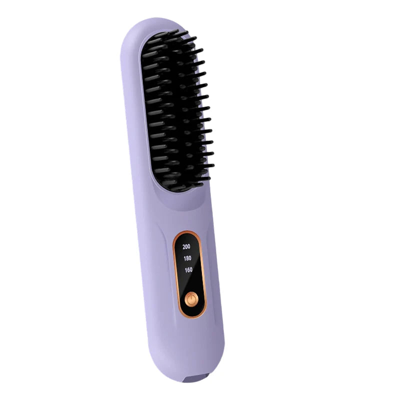 💇Bezdrôtová žehlička na vlasy s negatívnymi iónmi | Prenosný cestovný stylingový hrebeň s trojstupňovou konštantnou teplotou a ochranou proti obareniu✨