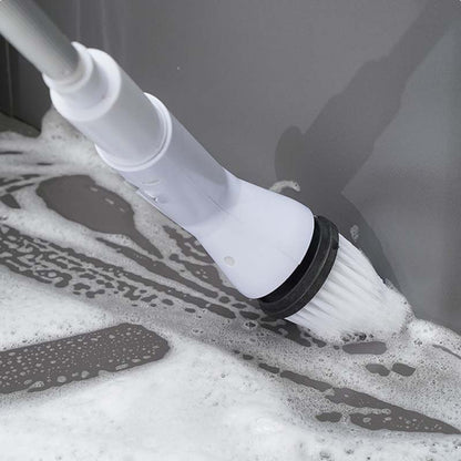 Sada elektrických multifunkčných čistiacich kief 🧹✨ Teleskopická rukoväť + 6 hlavíc kefy - zvládne odolné škvrny jednou kefou 🚿