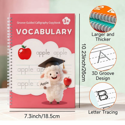 👶💯 Opakovane použiteľný cvičebný zošit Magic Handwriting – Ľahko si vytvorte úhľadný a krásny rukopis; nevyhnutnosť pre každú mamu!