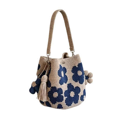 Časovno omejen 50 % popust 🧶 Ročno izdelana kvačkana torba z motivom sončnic, vsestranska poletna boemska torba za počitnice 🌻
