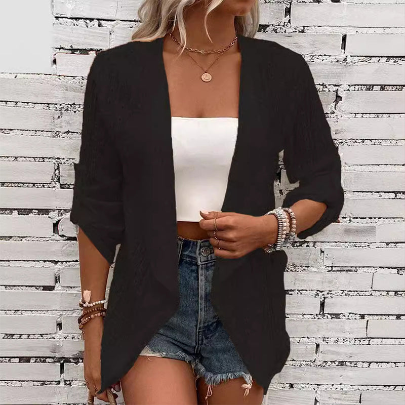 Časovo obmedzená zľava 50% 🌸 Letný prešívaný žakárový kardigan, ľahký, priedušný, klimatizovaný, slnečno-ochranný vrchný odev 🌿👗