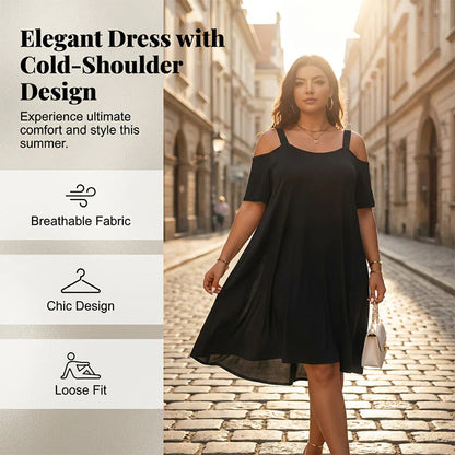 👗Dámske voľnočasové oblečenie s výstrihom na ramenách, jednofarebné