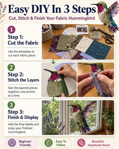 Komplet za izdelavo 3D-ptiča patchwork | VINTA