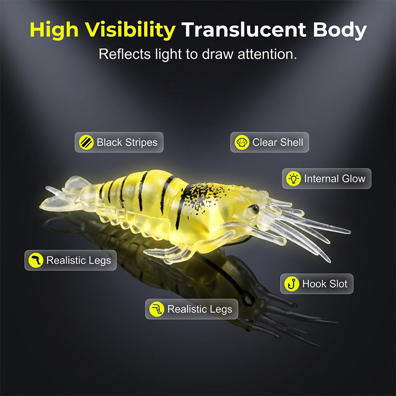 Sada mäkkých nástrah Bionic Shrimp na rybolov