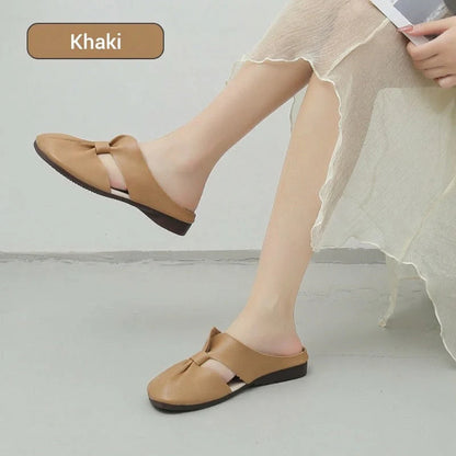 👡 Dámske mules s mašľou – mäkká podrážka | Módny dizajn, ľahké a pružné – ideálne na prechádzky a mestské aktivity 🛍️