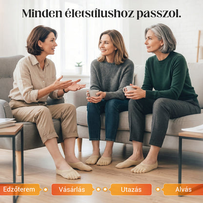 Unisexové neviditeľné korekčné ponožky s piatimi prstami