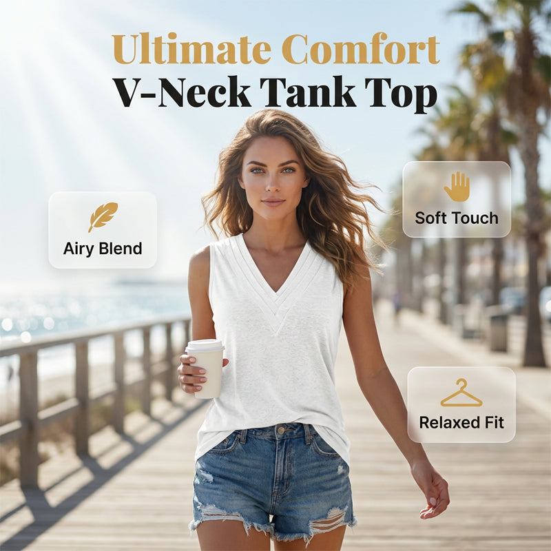 ✨👚 Tento vrstvený top s výstrihom do V je mäkký, odvádza vlhkosť, všestranný a štýlový, ideálny na každodenné nosenie