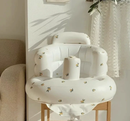 Časovo obmedzená 50% zľava 🛁 Nafukovacia detská sedačka s motívom medvedíka, multifunkčná prenosná stolička na kŕmenie a kúpanie 👶