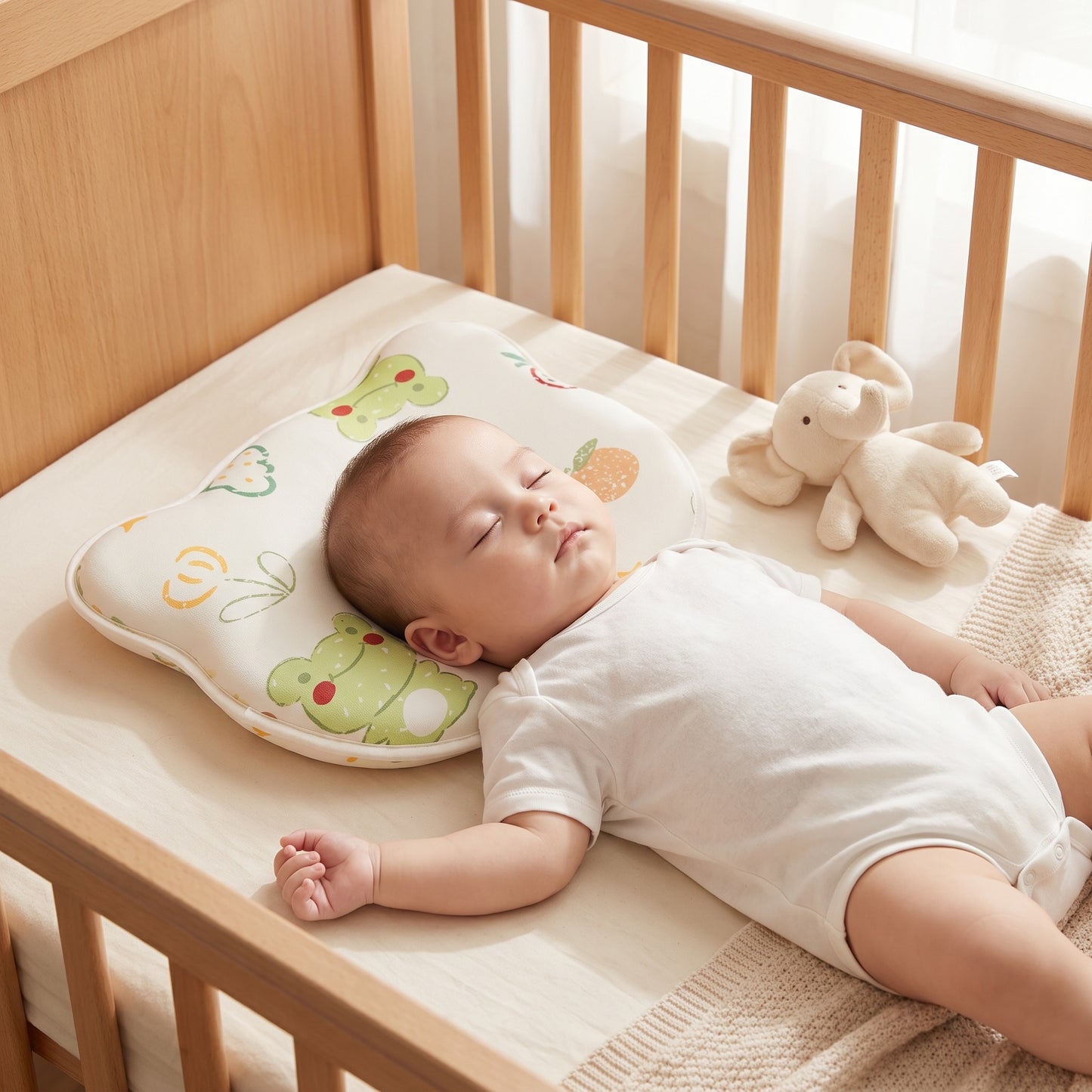 Časovno omejen 50 % popust ☁️ Otroška blazina iz spominske pene s počasnim odbojem, 0–12 mesecev, čarobno orožje za oblikovanje glave proti ploski glavi 👶