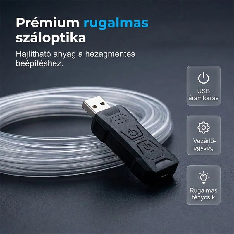 🌈Flexibilné optické ambientné osvetlenie v aute｜Nastaviteľné viacfarebné RGB osvetlenie, ktoré okamžite maximalizuje atmosféru vo vnútri auta🚗