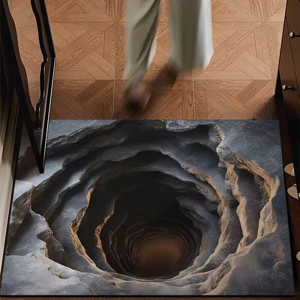 3D stereoskopická podlahová rohož z krištáľového zamatu