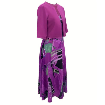 🔥Obmedzená ponuka: 50 % zľava💎👗Dvojdielna dámska súprava – krátky kardigán a bezrukávové šaty, elegantné a rafinované😍
