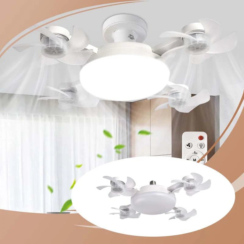 🪞Neviditeľné skladacie stropné svietidlo s ventilátorom｜Kombinácia svetla a ventilátora vyzerá skvele aj na nízkych stropoch✨
