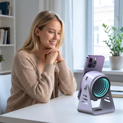 🔊Reproduktor so senzorom bez Bluetooth｜Stojan na telefón 2 v 1, stolný audiovizuálny prvok📱