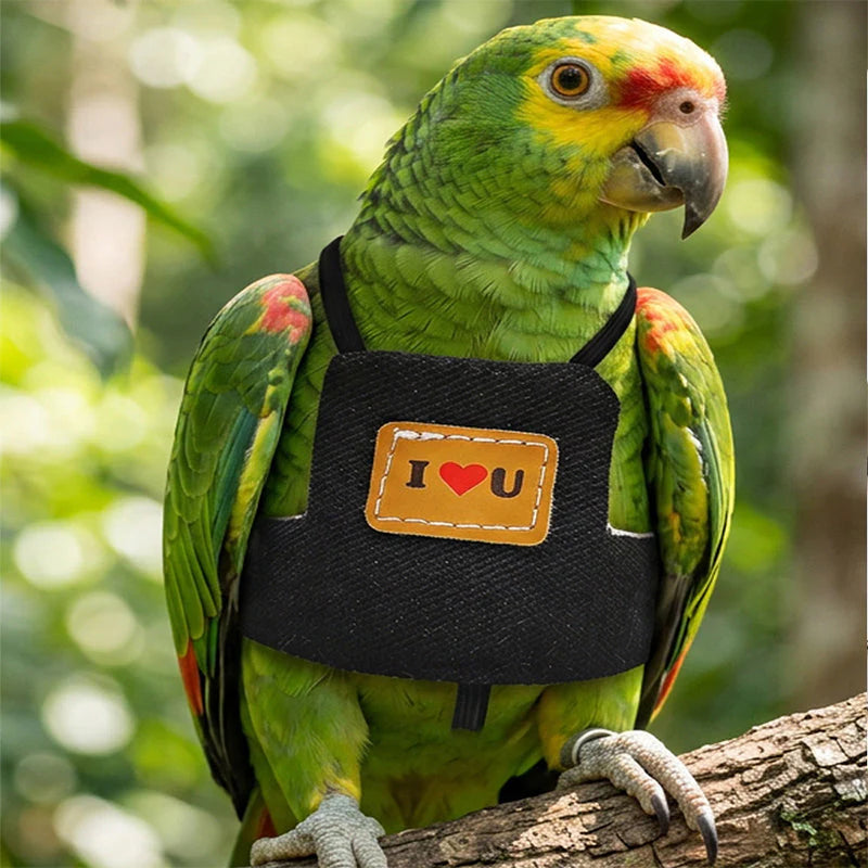 🐦Časno omejen 50 % popust💖 Zračni ptičji jopič z vezenim srčnim vzorcem, idealen za sprehod s ptico