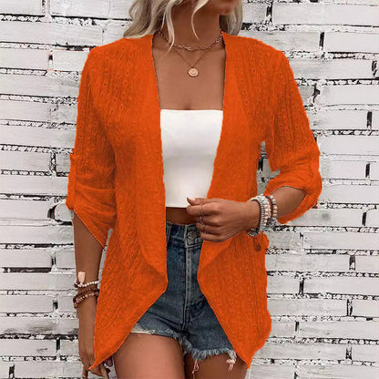 Časovo obmedzená zľava 50% 🌸 Letný prešívaný žakárový kardigan, ľahký, priedušný, klimatizovaný, slnečno-ochranný vrchný odev 🌿👗