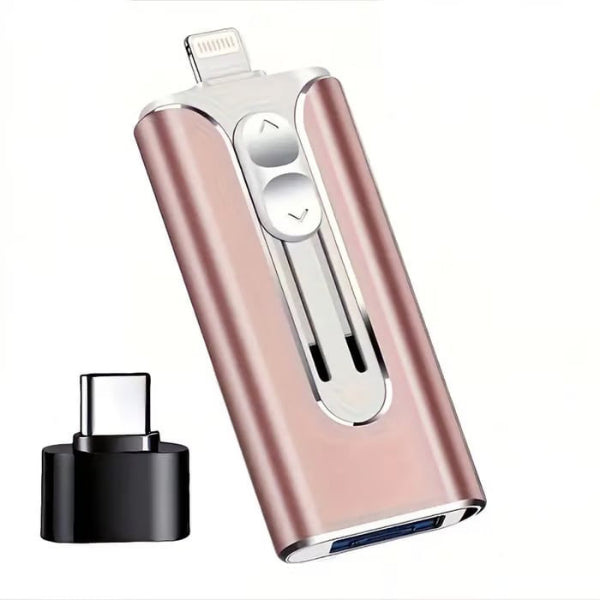 Časovo obmedzená zľava 50 %💽 Vysokorýchlostný USB kľúč 4 v 1 s kapacitou 128 GB | Univerzálny nástroj na rozšírenie úložiska pre telefóny a počítače📱💻
